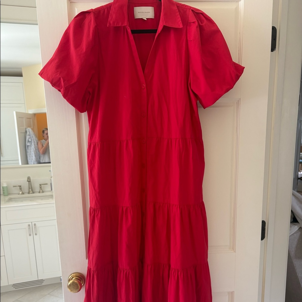 Brochure Walker Red Midi Dress